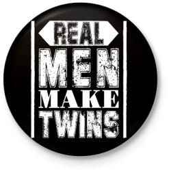 printfashion Az igazi férfiak - Kitűző, hűtőmágnes - Fekete (10939197)