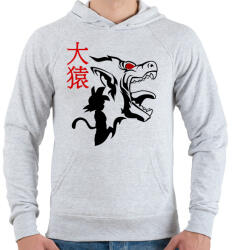 printfashion GOKU - Férfi kapucnis pulóver - Sport szürke (517347)