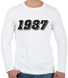 printfashion 1987 - Férfi hosszú ujjú póló - Fehér (6180403)