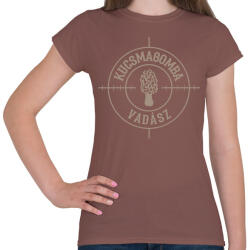 printfashion Kucsmagomba vadász - Női póló - Mogyoróbarna (11616051)