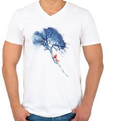 printfashion There's no way back - Férfi V-nyakú póló - Fehér (238490)
