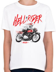 printfashion Hell Rider - Gyerek póló - Fehér (23368)