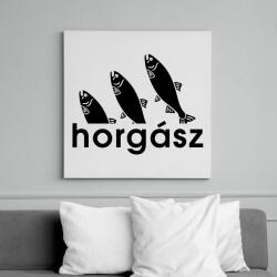 printfashion Sporthorgász - Vászonkép - Fehér (6637348)