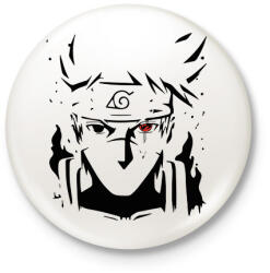 printfashion Kakashi fekete - Kitűző, hűtőmágnes - Fehér (5756637)