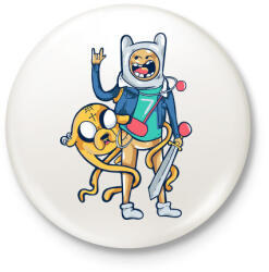 printfashion Rock'n'roll - Kitűző, hűtőmágnes - Fehér (3088055)