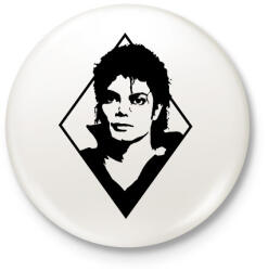 printfashion Michael Jackson - Kitűző, hűtőmágnes - Fehér (3076331)