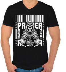 printfashion Prayer - Férfi V-nyakú póló - Fekete (16741499)