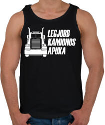 printfashion A legjobb kamionos apuka - Férfi atléta - Fekete (1002556)