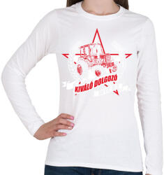printfashion MTZ traktor - Női hosszú ujjú póló - Fehér (15946428)