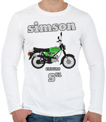 printfashion Simson - Férfi hosszú ujjú póló - Fehér (2935304)