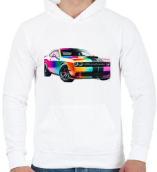 printfashion Dodge - Férfi kapucnis pulóver - Fehér (15206859)