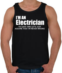 printfashion ELECTRICIAN - Férfi atléta - Fekete (275838)