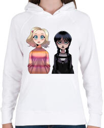 printfashion Wendesday Addams - Női kapucnis pulóver - Fehér (11452676)