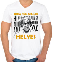 printfashion Rosa Parks idézet - Férfi V-nyakú póló - Fehér (8537238)