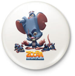 printfashion Zooba - Louie - Kitűző, hűtőmágnes - Fehér (4604424)