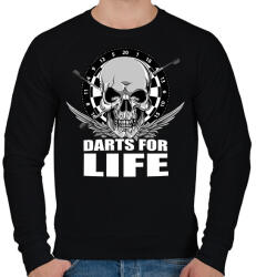 printfashion Darts for Life - Férfi pulóver - Fekete (2391408)