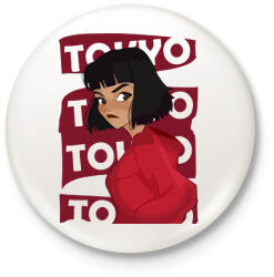 printfashion A nagy pénzrablás - TOKYO - Kitűző, hűtőmágnes - Fehér (5761468)