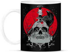 printfashion Holló és koponya - Bögre - Fekete (5548738)