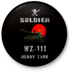 printfashion SOLDIER-WZ111 - Kitűző, hűtőmágnes - Fekete (3099628)