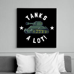 printfashion Tanks a lot! - Vászonkép - Fekete (6649958)