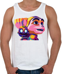 printfashion Rachet and Clank - Férfi atléta - Fehér (7028014)