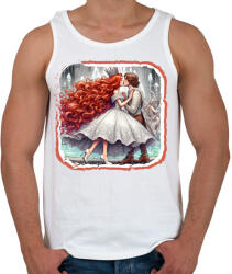 printfashion Szerelmes hercegnő - Férfi atléta - Fehér (15629578)