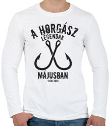 printfashion A horgász legendák - Férfi hosszú ujjú póló - Fehér (5002114)