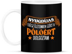 printfashion Ezért a pólóért dolgoztam - Bögre - Fekete (9066426)