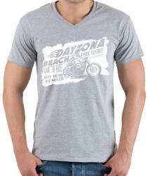 printfashion Daytona - Férfi V-nyakú póló - Sport szürke (171964)