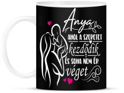 printfashion Anya: ahol a szeretet kezdődik és soha nem ér véget - Bögre - Fekete (16737893)