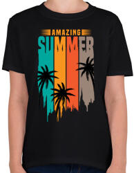 printfashion Amazing Summer - Gyerek póló - Fekete (4991077)