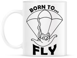 printfashion Born to fly - Bögre - Fehér (14891031)