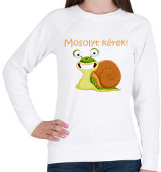printfashion Mosolyt kérek - Női pulóver - Fehér (13903805)