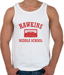 printfashion Hawkins Middle School - Piros - Férfi atléta - Fehér (1759991)