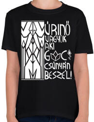 printfashion ékesszóló úrikisasszony. w - Gyerek póló - Fekete (15499643)