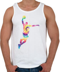 printfashion Színes kosaras - Férfi atléta - Fehér (11710344)