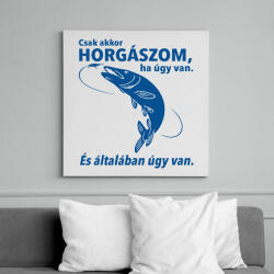 printfashion Horgász - Vászonkép - Fehér (6624035)
