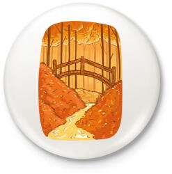 printfashion Őszi táj - Kitűző, hűtőmágnes - Fehér (16621446)