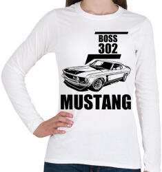 printfashion mustang boss 302 - Női hosszú ujjú póló - Fehér (13396216)