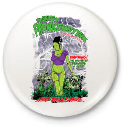 printfashion Frankenstein menyasszonya - Kitűző, hűtőmágnes - Fehér (3074404)