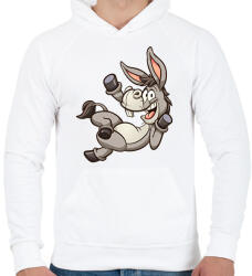 printfashion szamár - Férfi kapucnis pulóver - Fehér (16826666)