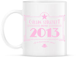 printfashion csillag-2013-pink - Bögre - Fehér (790859)