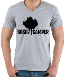 printfashion Fortnite Bush Camper - Férfi V-nyakú póló - Sport szürke (937040)