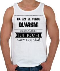 printfashion Ha ezt el tudod olvasni - Férfi atléta - Fehér (7029192)