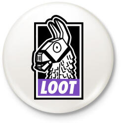 printfashion Fortnite Llama Loot - Kitűző, hűtőmágnes - Fehér (3078392)