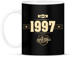printfashion born-in-1997-cream-choco - Bögre - Fekete (795025)