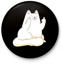 printfashion FCK cica - Kitűző, hűtőmágnes - Fekete (4993196)