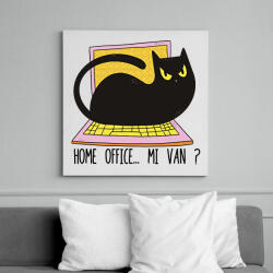 printfashion Cica home office - Vászonkép - Fehér (6634716)