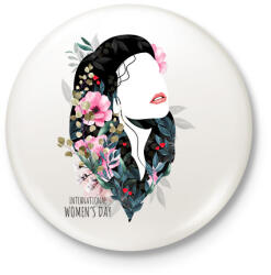 printfashion Nemzetközi nőnap - Kitűző, hűtőmágnes - Fehér (6114585)