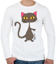 printfashion Cicmic, a nagy vadász - Férfi hosszú ujjú póló - Fehér (424265)